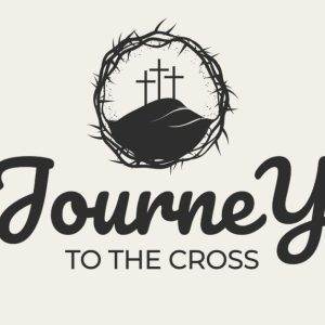 Journey to the Cross logo with two crosses on a hill surrounded by a crown of thorns.