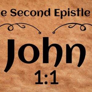 The Second Epistle of John title on a parchment background