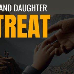 Women and Daughter Retreat in a scenic canyon setting.