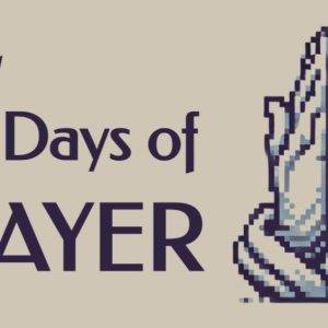 Hands in prayer next to the text 21 Days of Prayer, promotional graphic