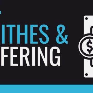 Tithes and offerings graphic with a money symbol on a light switch