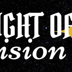 Night of Vision text with stars on a dark starry background