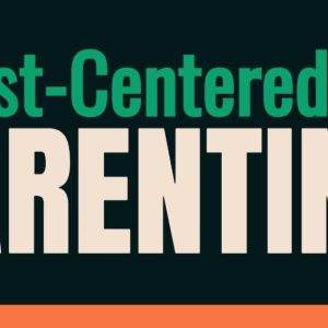 Christ-Centered Parenting graphic with bold text and green icon showing a parent and child.