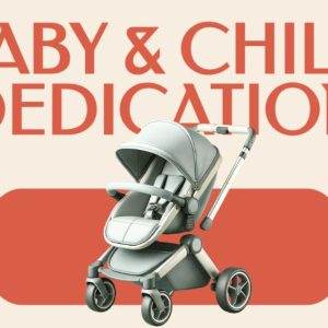 Modern stroller for baby and child dedication event