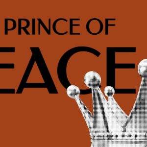 "The Prince of Peace with Modern Crown on Orange Background"