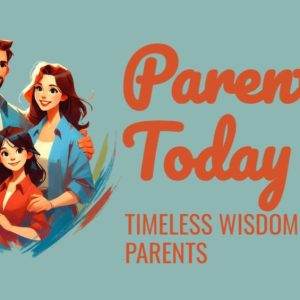 Illustrated family smiling with 'Parenting Today' text.