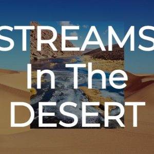 Streams in the desert landscape with a stark contrast of dry dunes and flowing water.