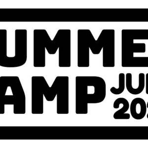 Summer Camp 2024 promotional graphic in bold black lettering.