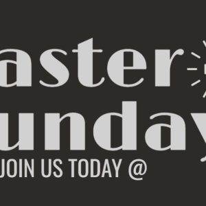 Easter Sunday invitation with glowing cross and text Join Us Today