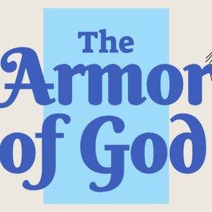 The Armor of God text with two lion illustrations on a light background.