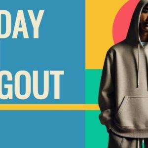 Teen in a hoodie against a vibrant geometric background promoting Sunday Teen Hangout.