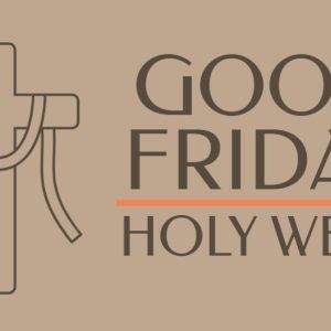 Minimalist cross design representing Good Friday in Holy Week.